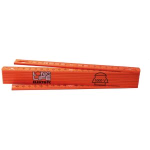 Meterstokk - Glassfiber/plast - 2m - Spesial for elektrikere