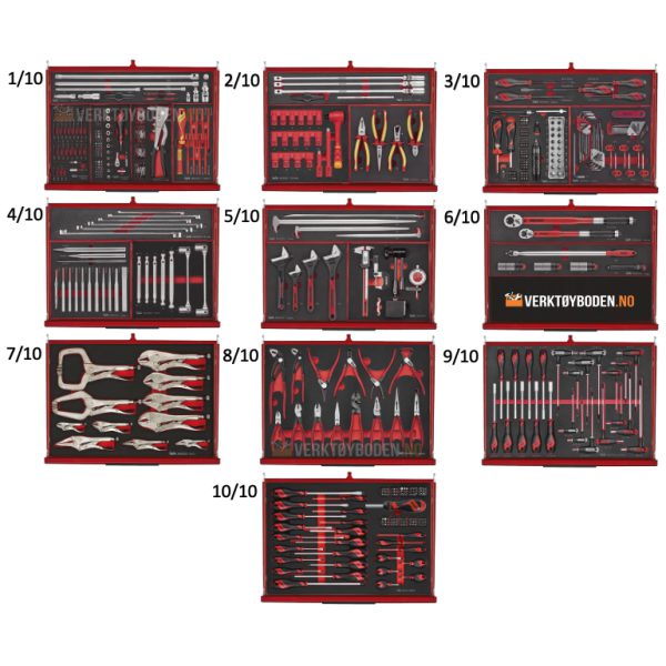 Teng Tools verktøyvogn - TKS53R1133F - 1133 deler - Bilde 2